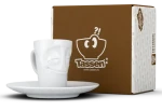 FIFTYEIGHT Espresso hrnček Vergnügt biely / 80 ml / Porcelán / Umývačka a mikrovlnka (T021201)