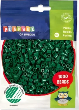 PLAYBOX Zažehľovacie korálky tmavo zelené