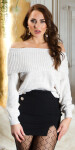 Sexy Koucla off-shoulder knitted sweater Einheitsgroesse