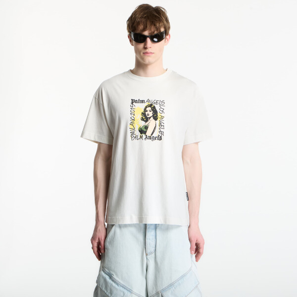 Tričko Palm Angels Pinup Regular T-Shirt UNISEX White/ Green S