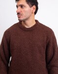 Edwin Dun Textured Sweater Rum Raisin garment washed S