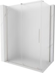 MEXEN/S - Velár sprchovací kút, posuvné dvere 160 x 80, dekor, nikel kartáčovaný 871-160-080-31-97