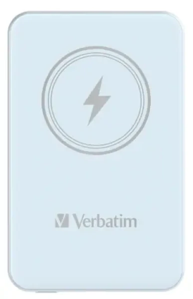 Verbatim Charge 'n' Go Magnetická bezdrôtová powerbanka 5000mAh modrá / USB-C / MagSafe / 15-20W (32242)