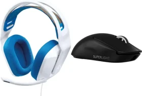 Logitech G335 biela + G PRO X SuperLight 2 / Herný set / slúchadlá s mikrofónom + herná myš / PC, PS4, Xbox One, Switch