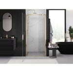MEXEN - Exo sprchové dvere krídlové 55, transparent, zlatá 817-055-000-50-00