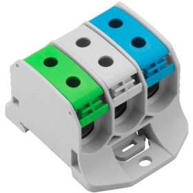 Weidmüller 2502640000 priechodná svorka 56.60 mm skrutkovací sivá, modrá, zelená 3 ks; 2502640000