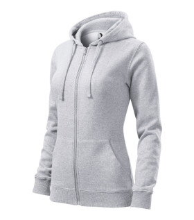 Trendy mikina na zips Dámska svetlosivá Melier XS