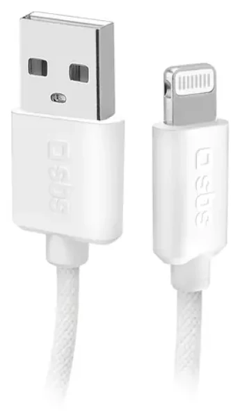 SBS biela / Dátový kábel / USB-A - Lightning / MFI / 10 W / 1,5 m