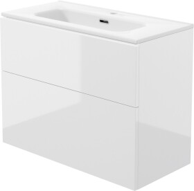 DEANTE - Prizma biela kúpeľňová skrinka, s umývadlom - 80 cm; ST6U8U6U8M