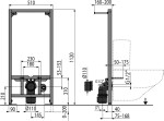 Alcadrain 1 - Alcadrain Montážny rám pre závesné WC kombi A113/1120 A113/1120
