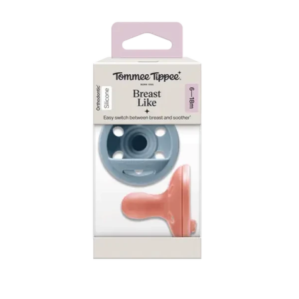 Tommee Tippee Silikónový Cumlík Breast-like 6-18m, 2 ks (433628)