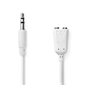 Nedis Stereo Audio kábel jack 3.5 mm (M) - 2x jack 3.5 mm (F) 0.20 m biela (CAGP22100WT02)