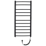 CERANO - Elektrický sušiak uterákov Luca, s displejom - 187 W - čierna matná - 1160x550 mm LIV-EG-11-55-D