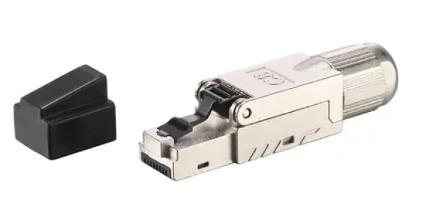 Equip Cat8.1 čierna / Konektor RJ45 / tienený / bez náradia / 5 ks (121172)