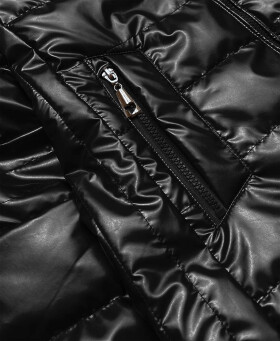 Černá lesklá prošívaná dámská bunda model 15271316 - 6&8 Fashion Barva: odcienie czerni, Velikost: XL (42)