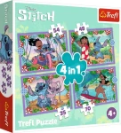 Trefl - Puzzle - LiloStitch: Bláznivý deň 4v1