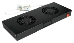 Equip Ventilačná jednotka 19" čierna / Ventilátor / 2x 12 cm / 1U / 240 V (EZF-2-B)