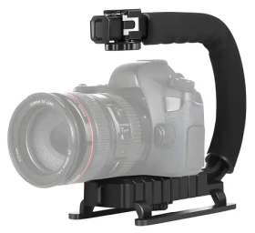 Puluz PU3005 čierna / Video rukoväť / C-tvar / Pre fotoaparát / Závit 1/4 palca / Nosnosť 3 kg (PU3005)