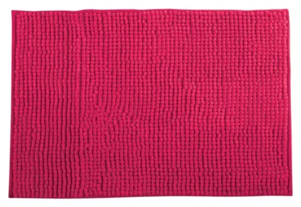 MSV Kúpeľňová predložka CHENILLE ružová / mikrovlákno / protišmyková / 40 x 60 cm