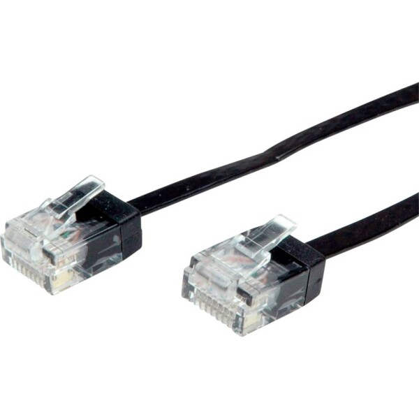 Roline 21.15.2190 RJ45 sieťové káble, prepojovacie káble CAT 6A 0.5 m čierna 1 ks; 21.15.2190