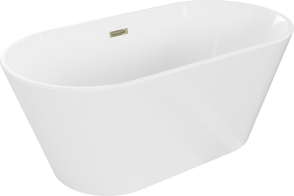 MEXEN - Flavia vaňa voľne stojaca 150 x 75, biela, zlatý sifón 54031507500-G