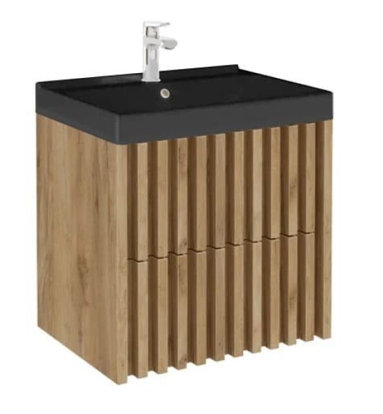 Kúpeľňová skrinka s umývadlom SAT Delano 60x46 cm dub mat DELANO60ZDUMB DELANO60ZDUMB