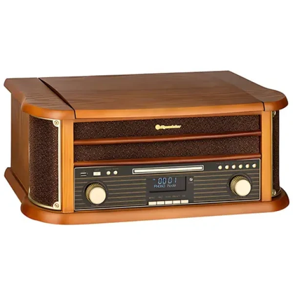 Roadstar HIF-1993D+BT / Retro veža / Gramofón / CD/MP3/USB / Kazeta / DAB+/FM Bluetooth / 2x5W RMS (100001823844)