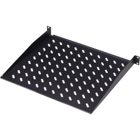 DIGITUS 19 pevná polica 1U, čierna, nosnosť 15kg hl. 25 cm (DN-19 TRAY-1-SW)