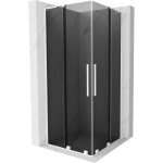 MEXEN/S - Velar L Duo sprchovací kút, posuvné dvere 90 x 90, grafit, biela 871-090-090-02-43-20