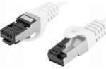 Lanberg CAT8.1 S/FTP 0,5m biela / Patch kábel / LSZH / CU / 2000 MHz / RJ-45 / Fluke Passed (PCF8-10CU-0050-W)