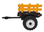 Mamido Detský elektrický traktor MEGA D68 24V s prívesom žltý