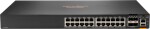 HP HPE Aruba 6300F - Switch - L3 - managed - 24 x 10/100/1000 + 4 x 1 Gigabit / 10 Gigabit / 25 Gigabit / 50 Gigabit SFP56 (Uplink / Stacking) - Front und Seite zu Hinterseite - an Rack montierbar