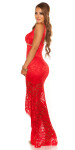 Red-Carpet-Look! Sexy Koucla evening dress laces red