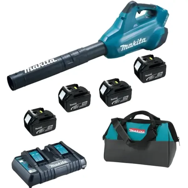 Makita Aku fukár na lístie / Aku fukár na lístie / 2x 18 V / 798 m3/h / 4X 5,0 Ah / nabíjačka (DUB362PT4X)