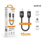 Aligator POWER Dátový kábel USB-C - MicroUSB 15cm čierna (DATKP45)