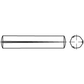 TOOLCRAFT TO-5438364 kužeľový ryhovaný kolík 5 mm ocel 100 ks; TO-5438364