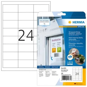 Herma Univerzálne etikety 66x33,8 mm biele / Etikety / Snímateľné / 480 ks (4573)