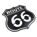 Veselá Stena Drevená nástenná dekorácia Route 66 čierna