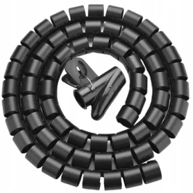 Unitek Káblová špirála na káble 22 mm čierna / Organizér káblov / Priemer 22 mm / Dĺžka 5 m (OT1102ABK03-5M)