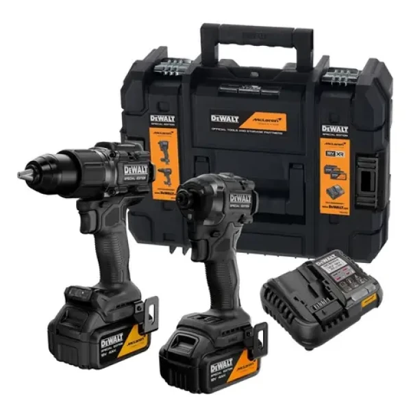 DeWalt DCK2222MM2T-QW McLaren F1 Team / Sada aku náradia / vŕtačka a uťahovák / 2x 4 Ah / 18 V / nabíjačka, kufor (DCK2222MM2T-QW)