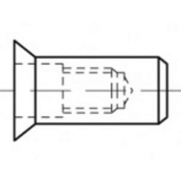 TOOLCRAFT TO-5444313 slepá nitovacie matice M8 ocel 250 ks; TO-5444313