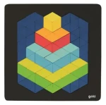 GOKI Drevené puzzle Pyramída 3D efekt