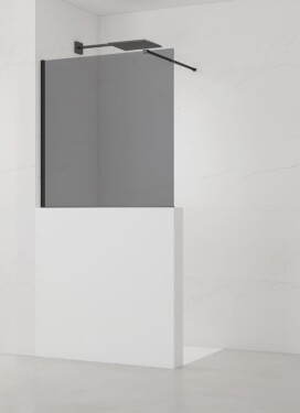 Sprchová zástena SAT Walk-in 90x100 cm na zníženú priečku čierna SATBWIS90KSPRC SATBWIS90KSPRC