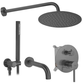 REA - Podomietková vaňa-sprchová sada Lungo Titan + BOX REA-P6380