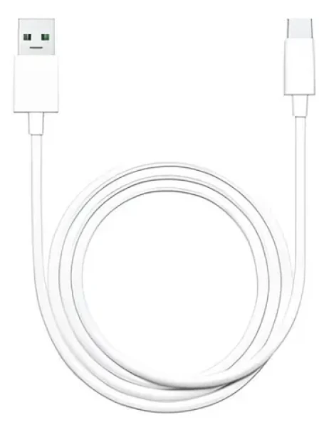 Realme DL129 biela / Dátový kábel / USB-A / USB-C / 65W / VOOC / 1 m (57983104105)