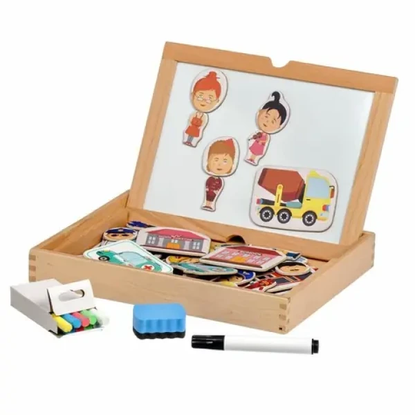 Lucy Leo Uhádneš moje povolanie? drevená magnetická hra v kufríku
