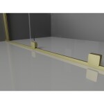 MEXEN/S - Velar L sprchovací kút, posuvné dvere 120 x 80, transparent, zlato kartáčovaná 871-120-080-03-55