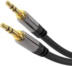 PremiumCord HQ Jack 3,5mm - Jack 3,5mm M/M 3M / Prepojovací kábel / Stereo / Tienený / Pozlátené konektory (kjqmm3)
