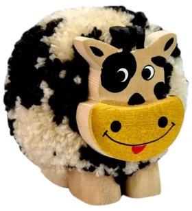 2Kids Toys Drevená figúrka XL pompon Krava (2D98007)