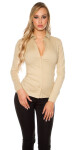 Sexy Blouse to tie, backfree BEIGE S